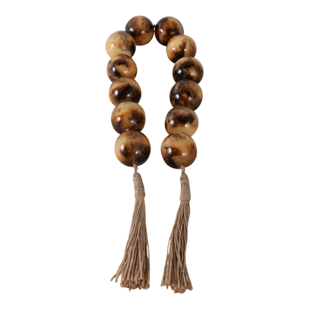 Brown 40x2 in. Resin Swirled Beaded Garland