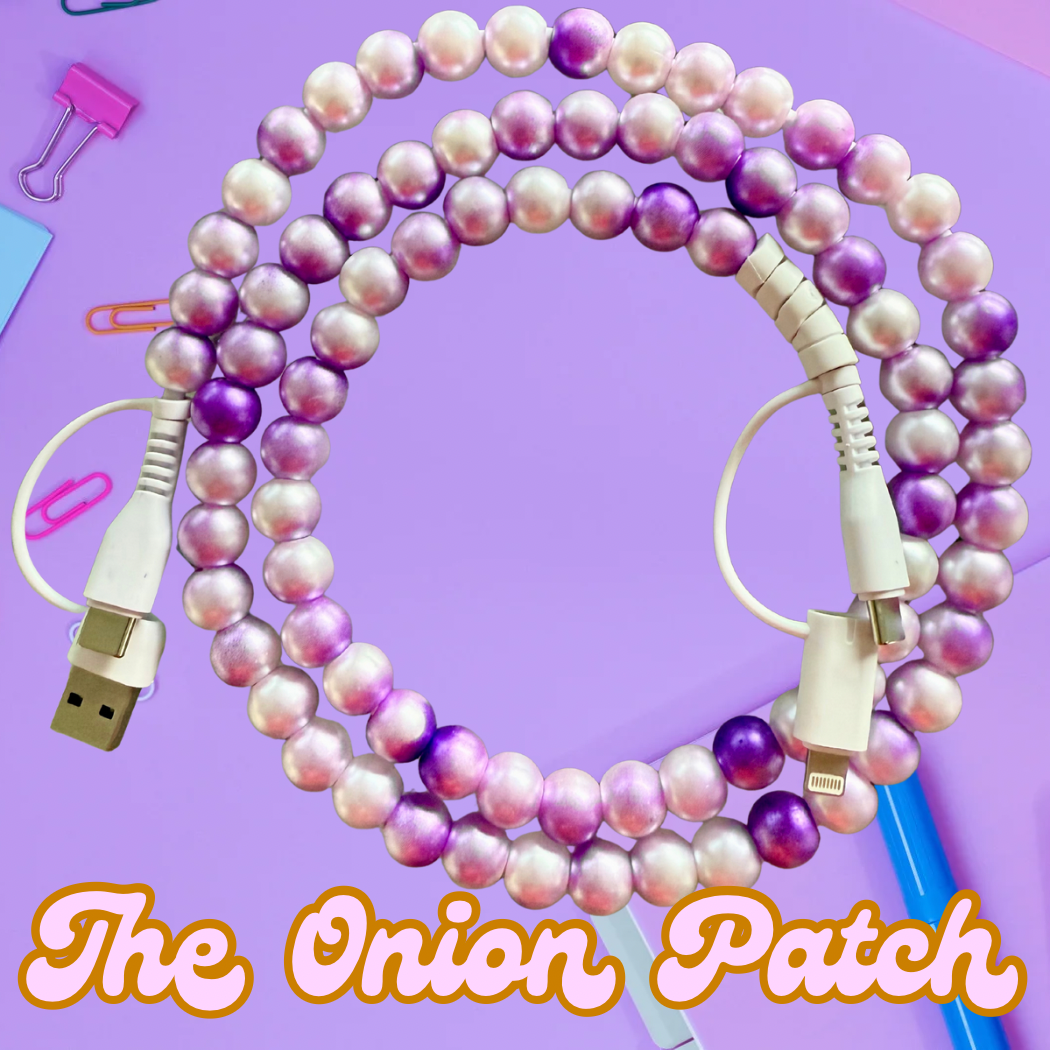 Purple Ombré 4-in-1 Beaded Charging Cable
