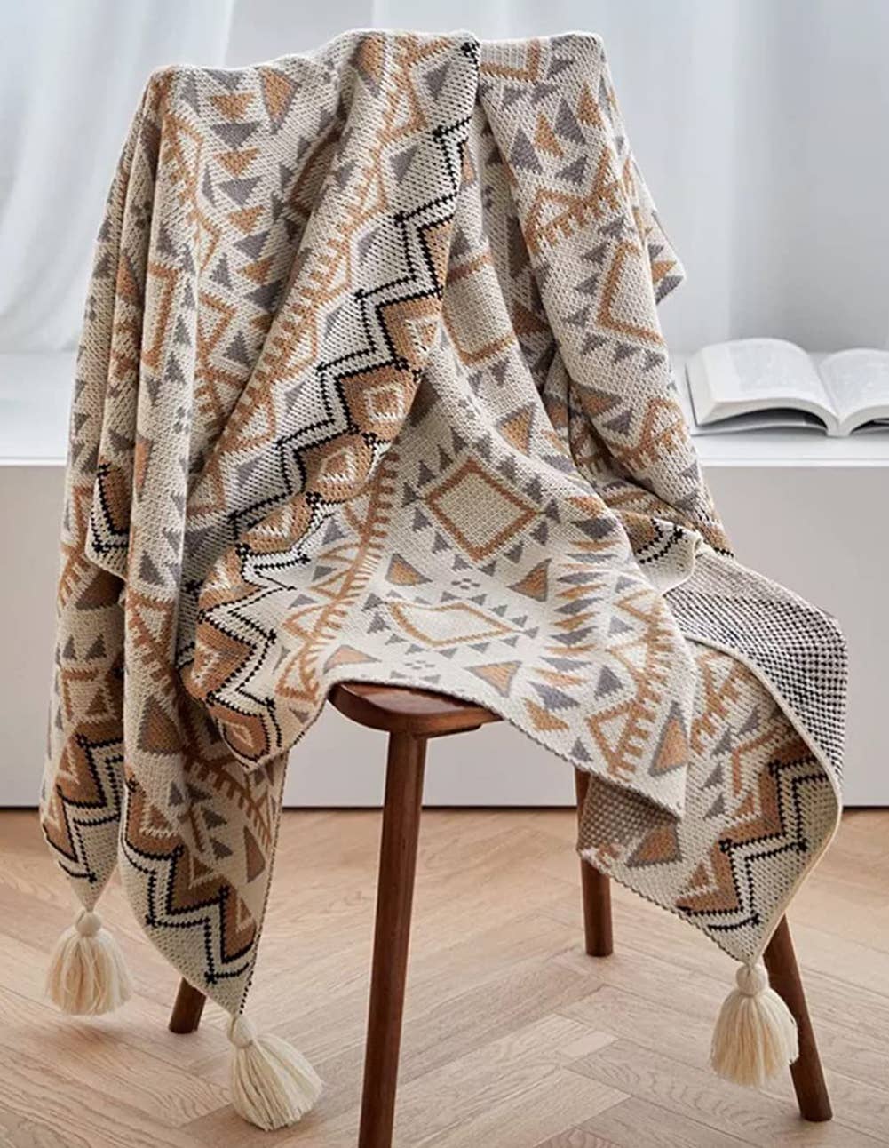 Bohemian Knit 50"x60" Throw Blanket