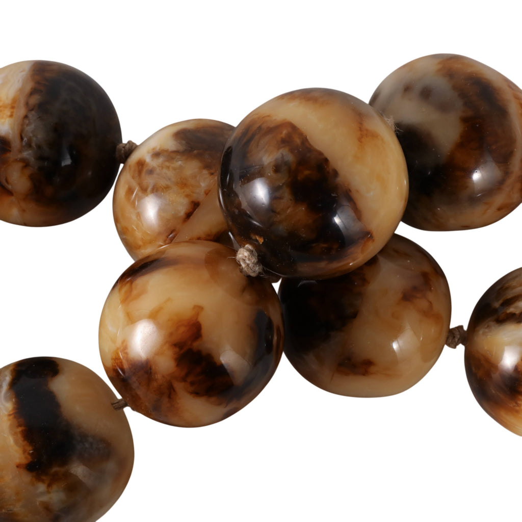 Brown 40x2 in. Resin Swirled Beaded Garland