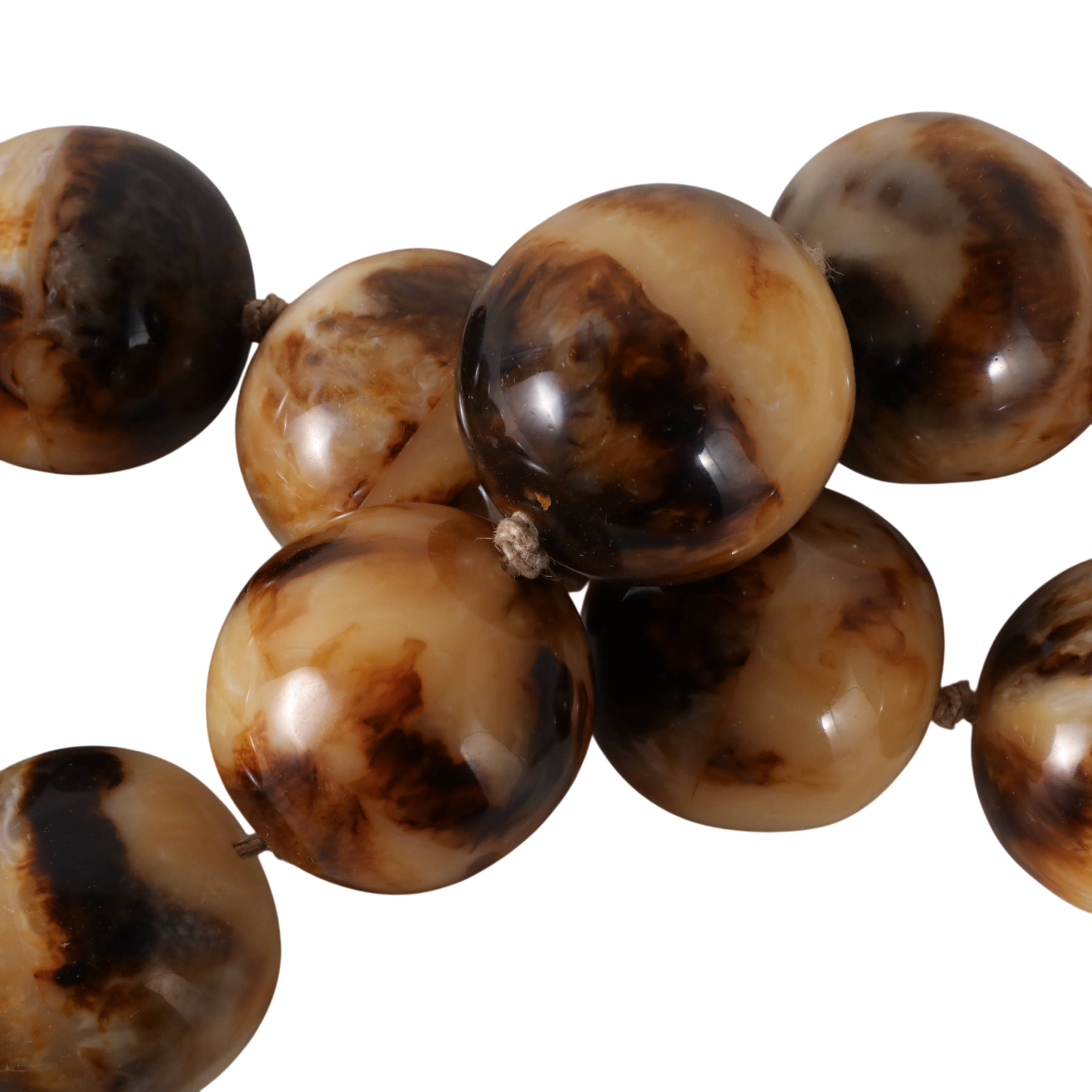 Brown 40x2 in. Resin Swirled Beaded Garland