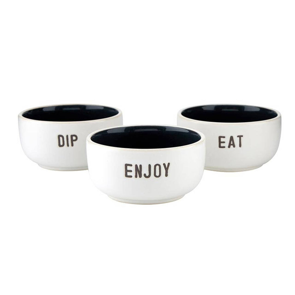 Face to Face Ceramic Dip Bowl Set - Eat Dip Enjoy: Material
