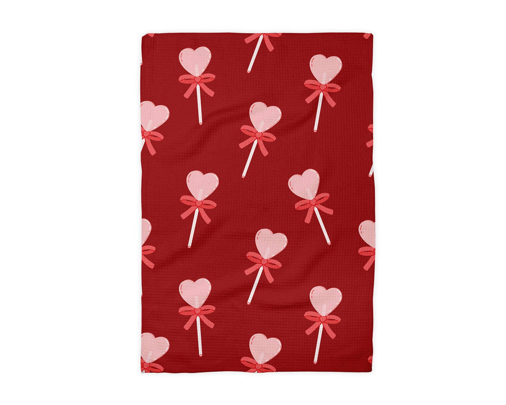 Valentine Heart XOXO Galentine Kitchen Towel Waffle Baking