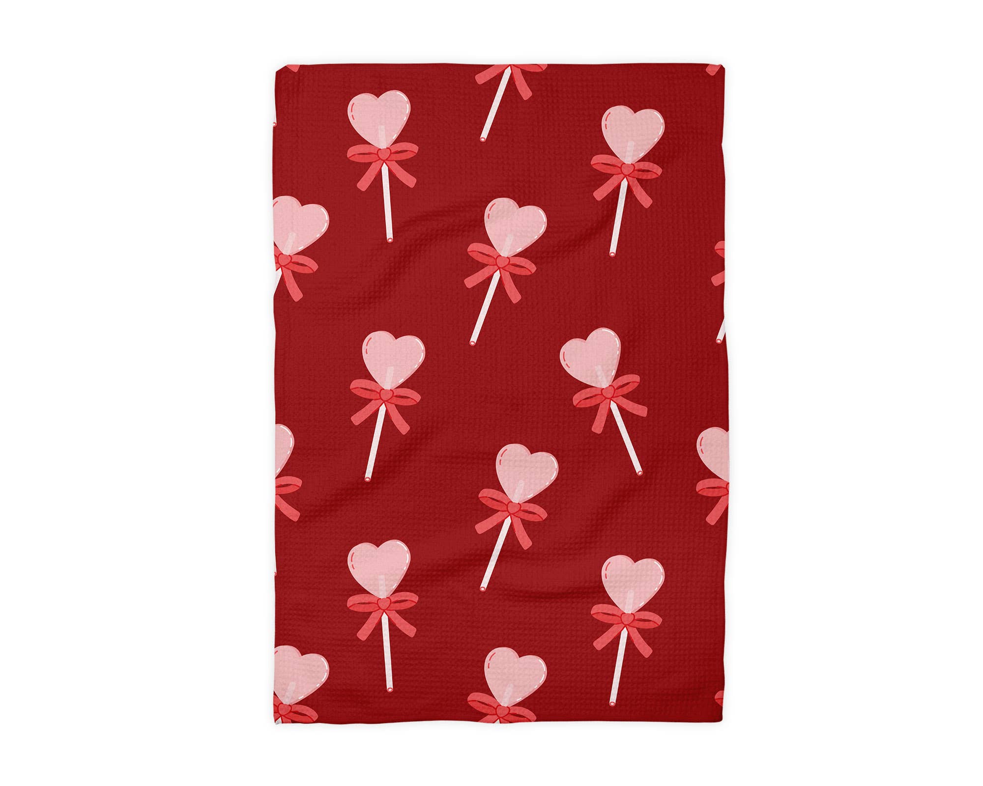 Valentine Heart XOXO Galentine Kitchen Towel Waffle Baking