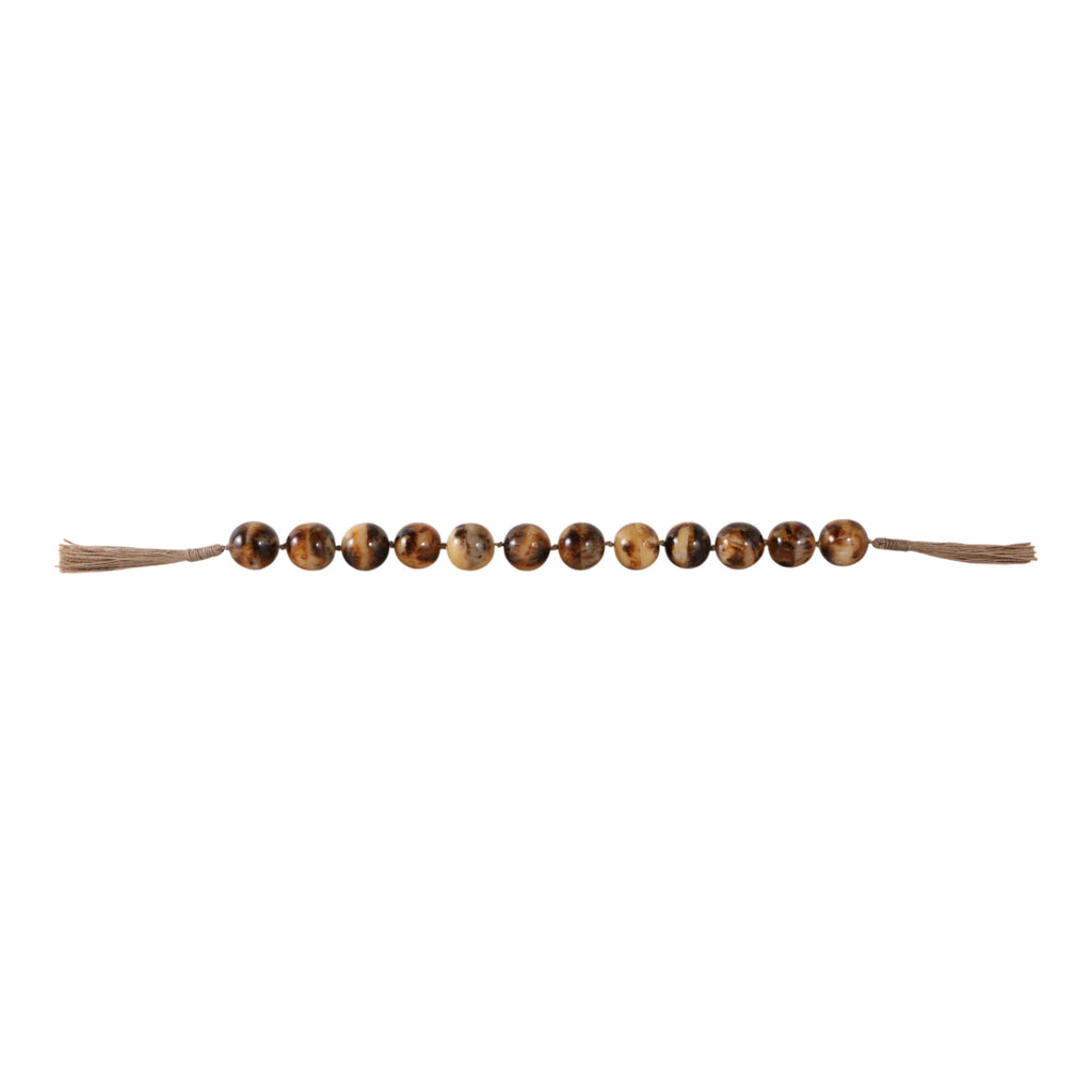Brown 40x2 in. Resin Swirled Beaded Garland