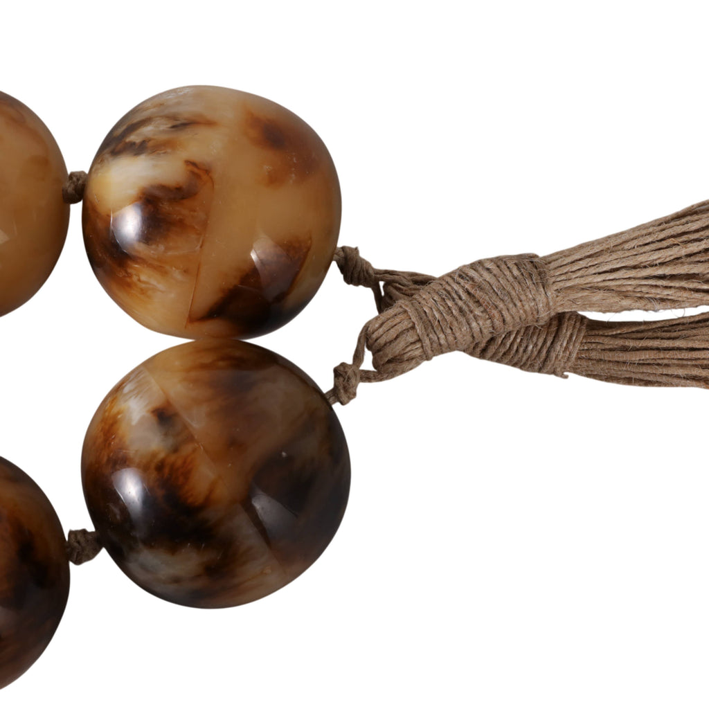 Brown 40x2 in. Resin Swirled Beaded Garland