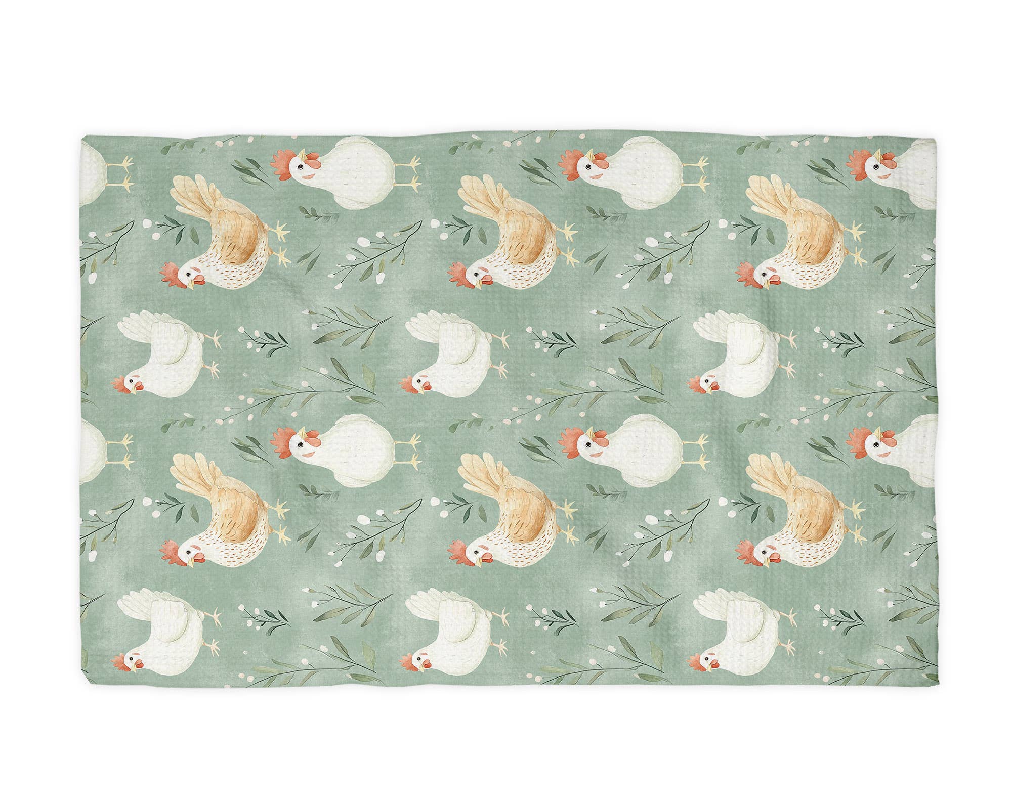 Chicken Collage Farmhouse Coop Homestead Kitchen Towel