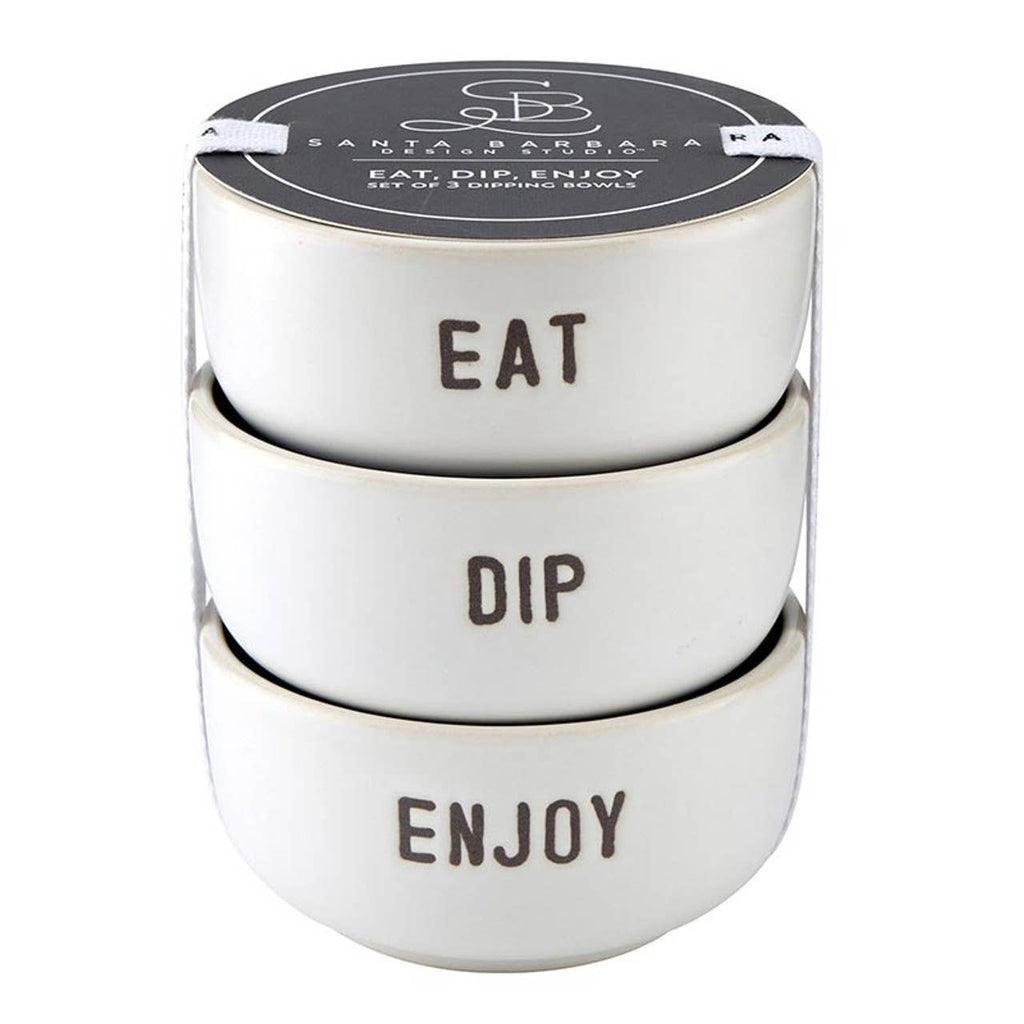 Face to Face Ceramic Dip Bowl Set - Eat Dip Enjoy: Material
